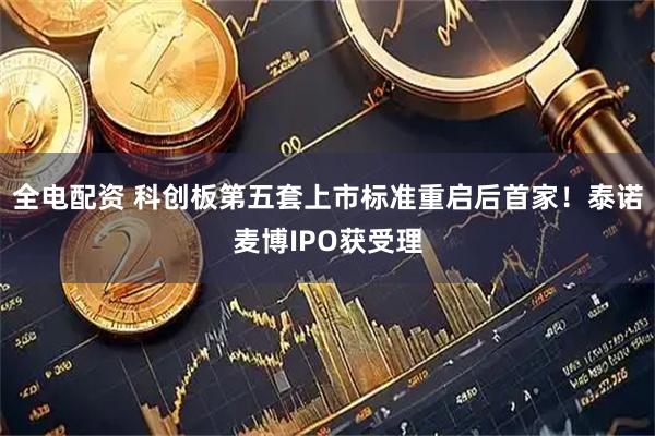 全电配资 科创板第五套上市标准重启后首家！泰诺麦博IPO获受理