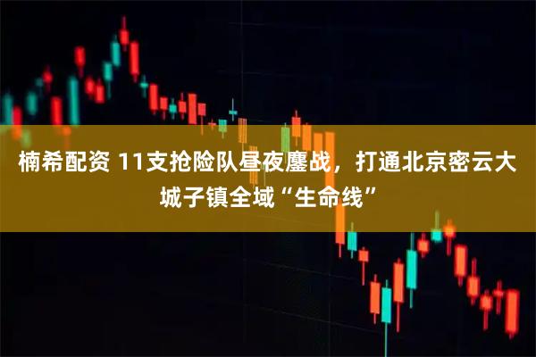 楠希配资 11支抢险队昼夜鏖战，打通北京密云大城子镇全域“生命线”