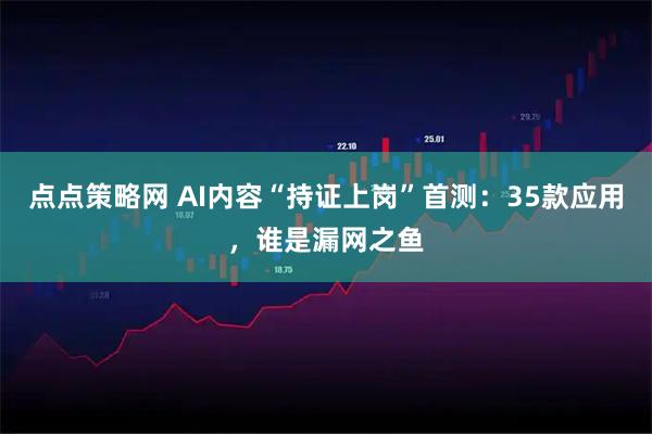 点点策略网 AI内容“持证上岗”首测：35款应用，谁是漏网之鱼